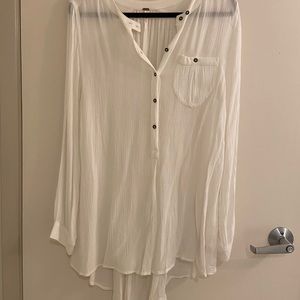 Free People button-up shirt dress tunic cover-up